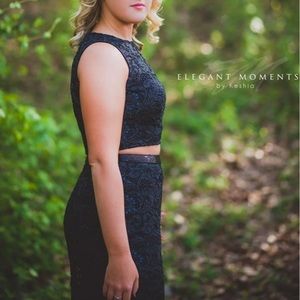 2 piece prom dress